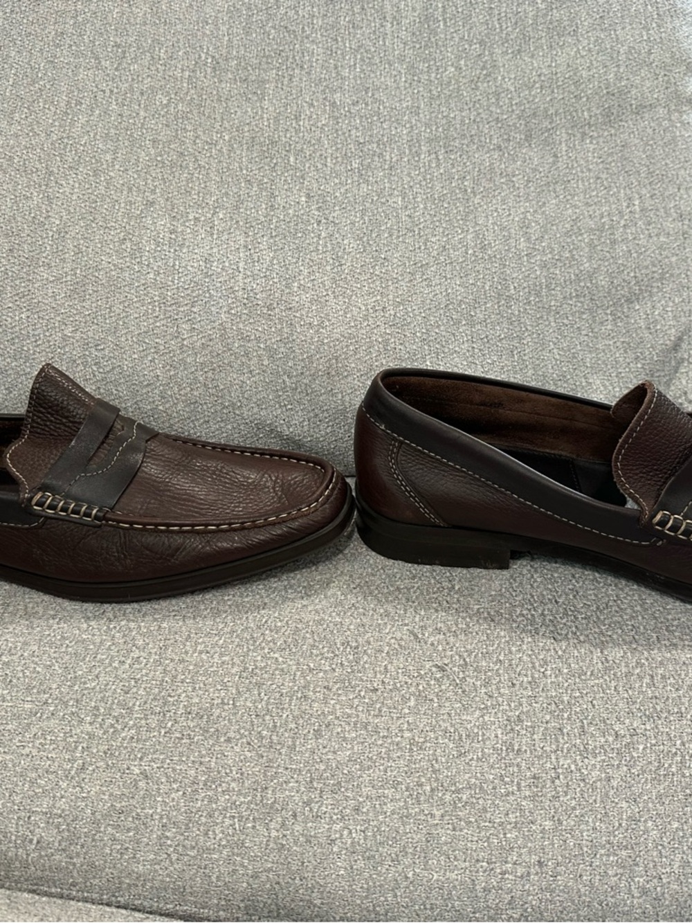 Florsheim Dark Brown Leather Penny Loafers - Picture 3 of 7